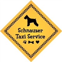 Schnauzer Taxi Service Magnet 9" - YPT28-9