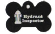 Black Hydrant Inspector Pet Tag - Large Bone