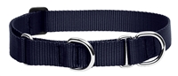 Lupine 1" Black 15-22" Martingale Training Collar