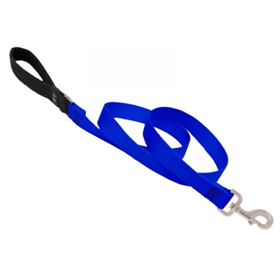 Lupine 1" Blue 4' Padded Handle Leash