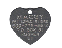 Boomerang Heart Tag - Stainless Steel