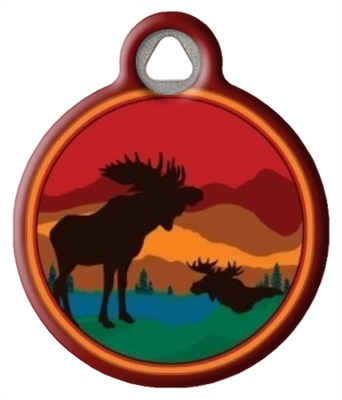 Dog Tag Art Lupine Moose on the Loose - DTA-36660