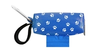 Doggie Walk Bags - Blue with White Paws Duffel