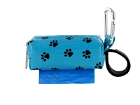 Doggie Walk Bags - Blue with Black Paws Square Duffel
