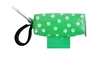 Doggie Walk Bags - Green with White Paws Duffel