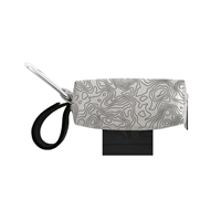 Doggie Walk Bags - Light Gray with Black Topographic