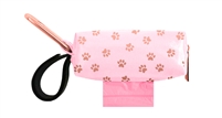 Doggie Walk Bags - Pink with Rose Gold Paws Duffel