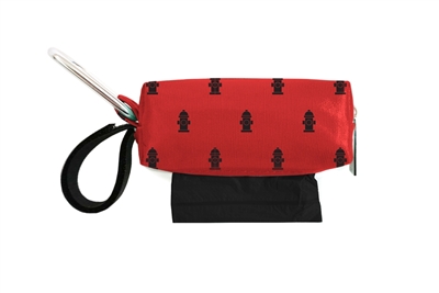 Doggie Walk Bags - Red with Black Hydrants Duffel