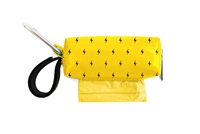 Doggie Walk Bags - Yellow with Black Lightening Bolts Square Duffel