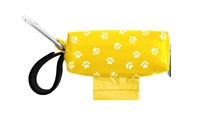 Doggie Walk Bags - Yellow with White Paws Duffel