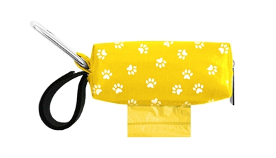 Doggie Walk Bags - Yellow with White Paws Duffel