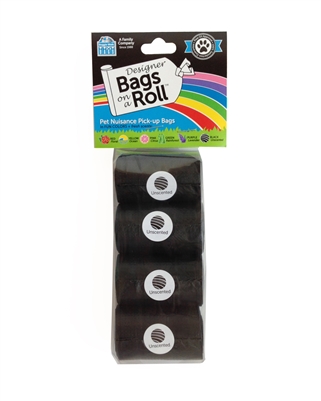 Doggie Walk - Black Non Tie Handle Refill - 4 Rolls