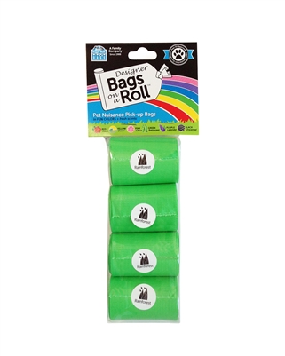 Doggie Walk - Green Non Tie Handle Refill - 4 Rolls