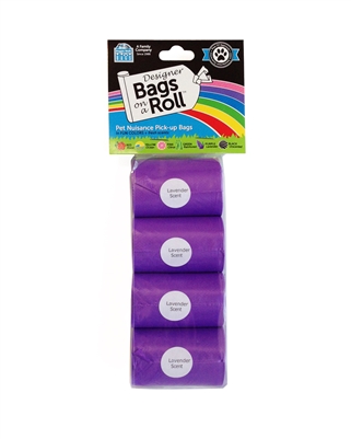 Doggie Walk - Purple Non Tie Handle Refill - 4 Rolls