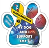 My Dog and I Support EMT's Paw Magnet