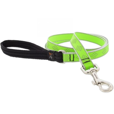 Lupine High Lights 3/4" Green Diamond 6' Padded Handle Leash