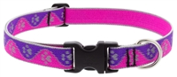 Lupine High Lights 1" Pink Paws 16-28" Adjustable Collar