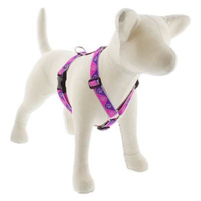 Lupine High Lights 1" Pink Paws 20-32" Roman Harness