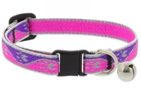 Lupine High Lights 1/2" Pink Paws Cat Safety Collar with Bell