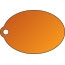 Large Orange Oval Pet Tag