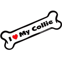 I Love My Collie Bone Magnet