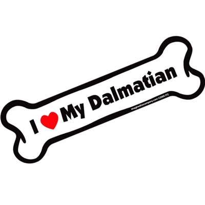 I Love My Dalmatian Bone Magnet