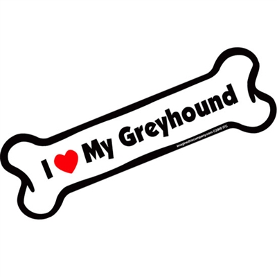 I Love My Greyhound Bone Magnet