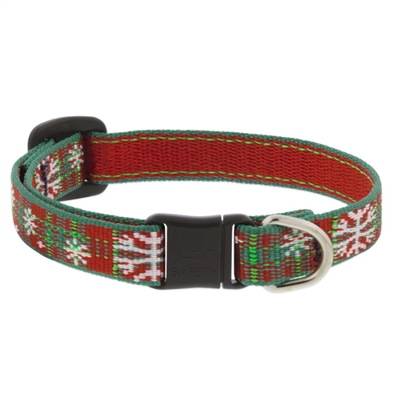 Retired Lupine 1/2" Christmas Plaid Cat Safety Collar