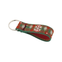 Retired Lupine 1" Christmas Plaid Keychain