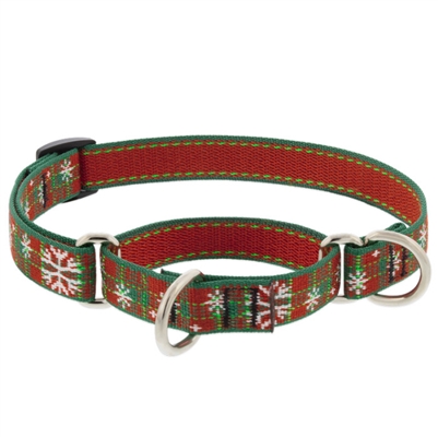 Retired Lupine 3/4" Christmas Plaid 10-14" Martingale Training Collar