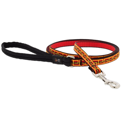 Lupine 1/2" Greek Key 6' Padded Handle Leash