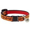 Lupine 1/2" Greek Key Cat Safety Collar with Bell