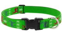 RETIRED Lupine 1" Happy Holidays Green 12-20" Adjustable Collar