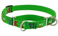 Lupine 3/4" Happy Holidays Green 14-20" Martingale Training Collar