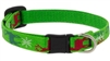 Lupine 1/2" Happy Holidays Green Cat Safety Collar
