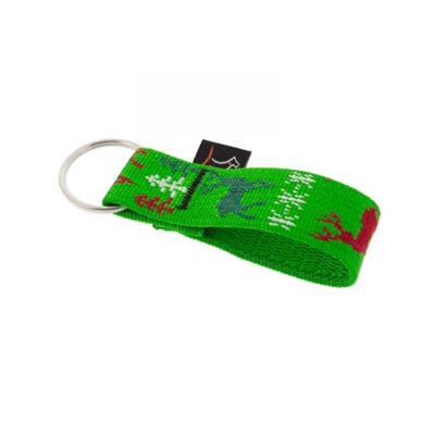 RETIRED Lupine 1" Happy Holidays Green Keychain