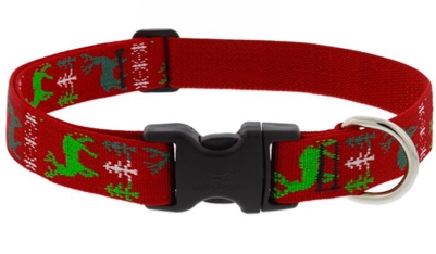 Retired Lupine 1" Happy Holidays Red 12-20" Adjustable Collar