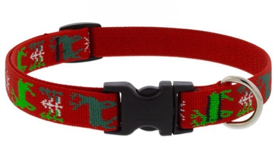 Retired Lupine 3/4" Happy Holidays Red 13-22" Adjustable Collar