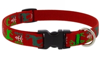 Retired Lupine 3/4" Happy Holidays Red 15-25" Adjustable Collar