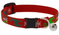 Lupine 1/2" Happy Holidays Red Cat Safety Collar with Bell