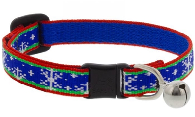 Retired Lupine 1/2" Let it Snow Cat Safety Collar with Bell