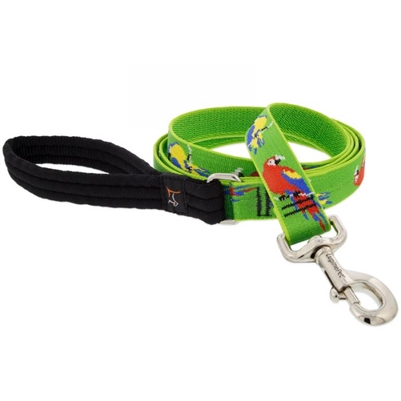 Retired Lupine 1" Parrots 4' Long Padded Handle Leash