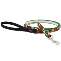 Lupine 1/2" Poinsettias 4' Padded Handle Leash