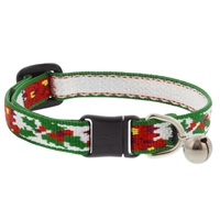 Lupine 1/2" Poinsettias Cat Safety Collar with Bell