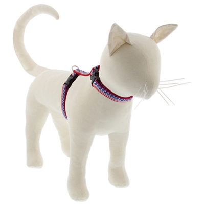 Lupine 1/2" Stars N Stripes 9-14" H-Style Cat Harness