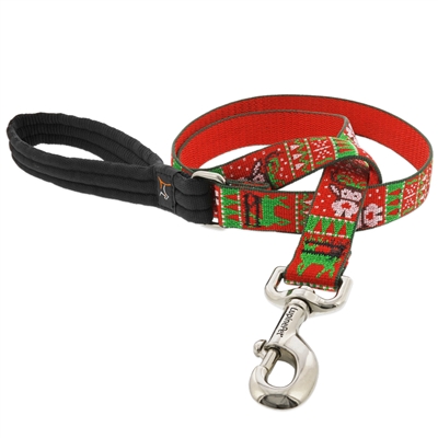 Retired Lupine 1" Ugly Sweater 6' Long Padded Handle Leash