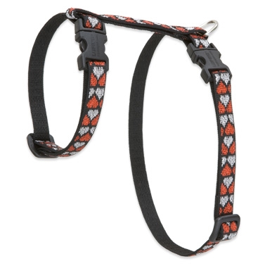 Retired Lupine 1/2" Love Struck 9-14" H-Style Cat Harness