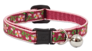 Retired Lupine 1/2" Cherry Blossom Cat Safety Collar with Bell