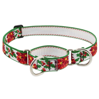 Lupine 1" Poinsettias Martingale Training Collar