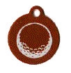 Orange Golf Ball Pet Tag - Small Circle